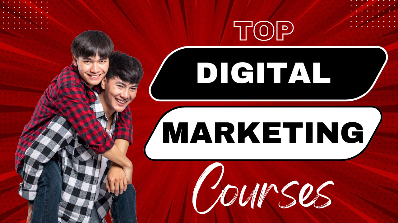 Black and Red Marketing Courses YouTube Thumbnail